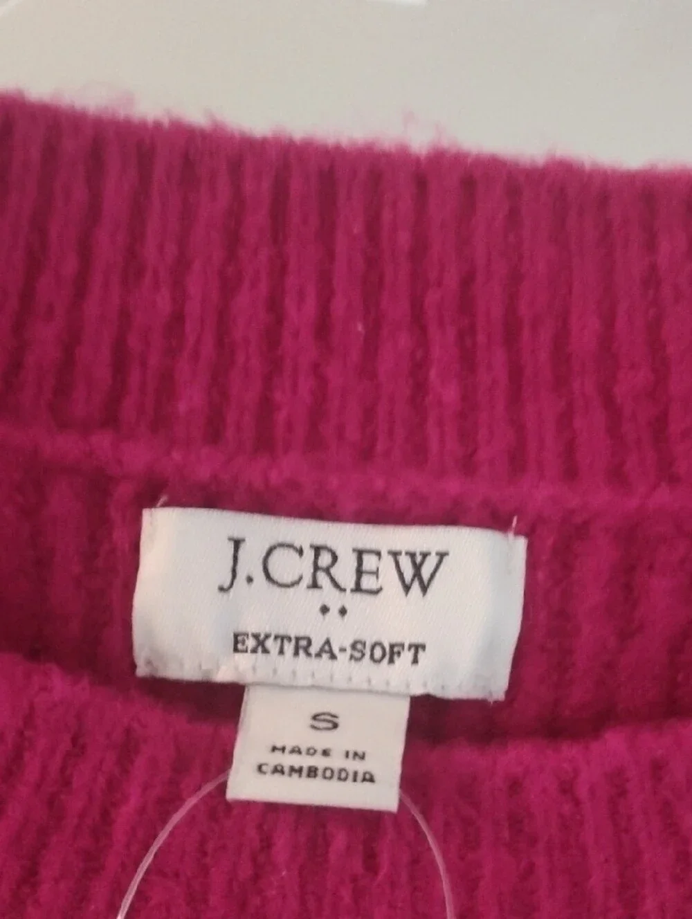 J. Crew Women's Crewneck Sweater in Fiusa Pink Size Small NWT